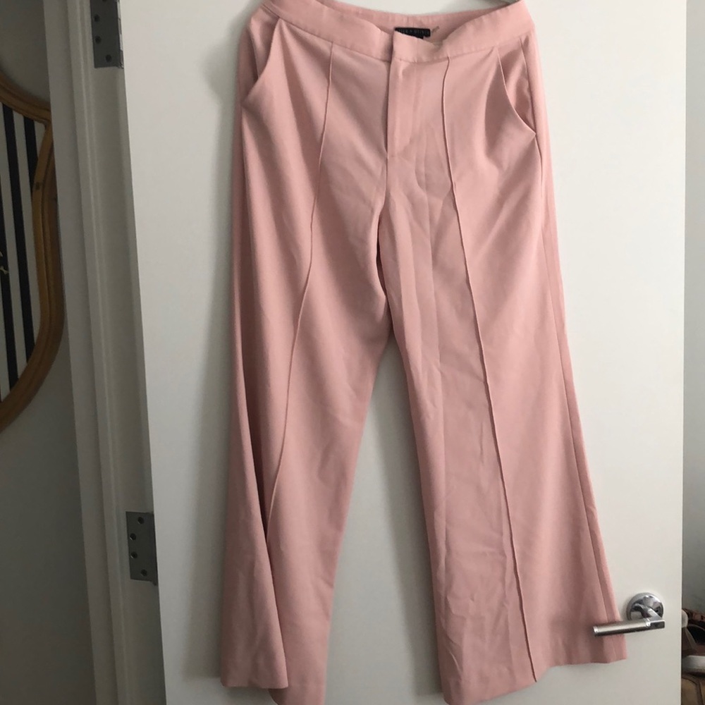 Alice & Olivia wide leg pink pants